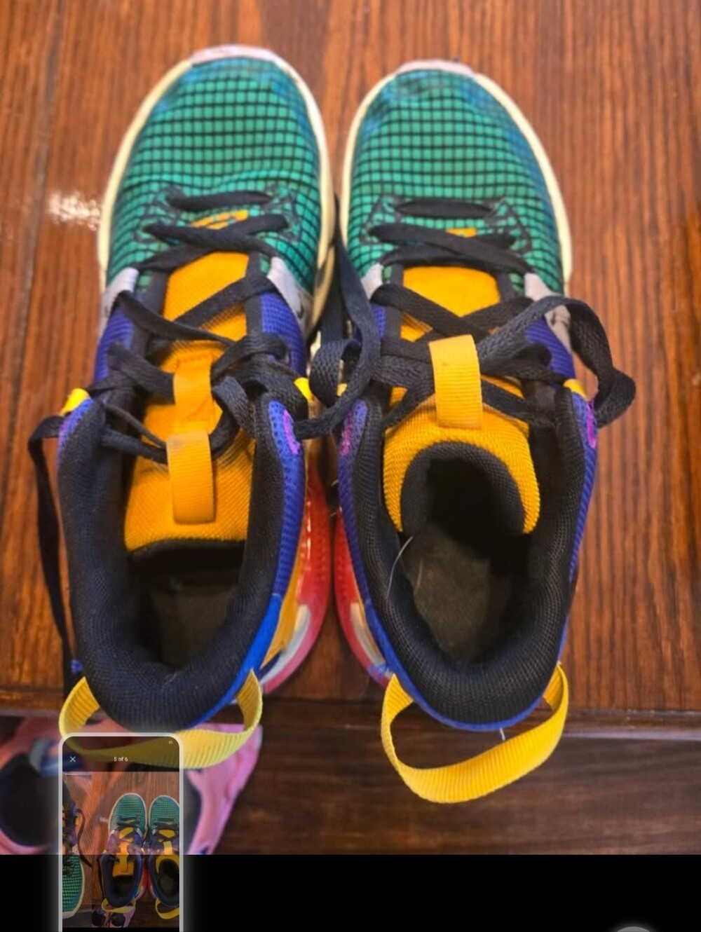 Kids Multi-Color Athletic Sneakers - Green/Yellow